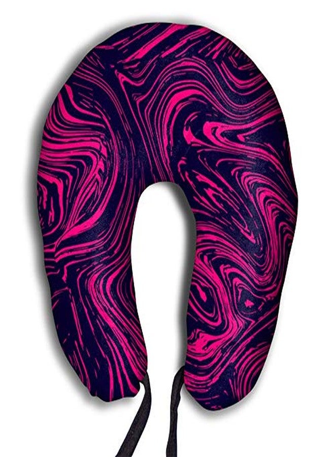 DREAMVIO Velvet Printed U Shaped Travel Neck Pillow/Cushion/Neck Support Pillow, Soft Cushion for Neck - 16"X16", Style 21 (Multicolor) - Image 1